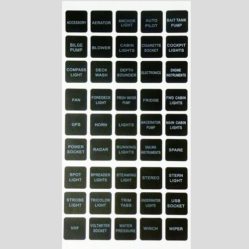 45x rocker switch label - 45x,