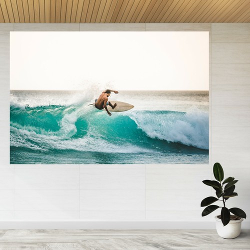 Surfer riding waves bali 3d - waves,