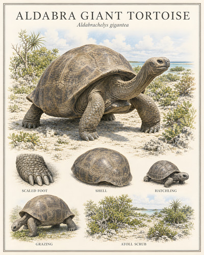 Aldabra giant tortoise - aldabra,