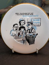 Vintage Pall Mall Ware Comic Plate Worthington EBlood Test Cartoon F.W.R.England