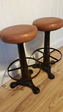Pair Of Vintage Factory Singer Stool 