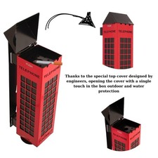 London Red Phone Booth Wall