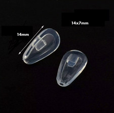 Soft Push In Pair Extra Soft Silicone Nose Pads Glasses Spectacles Non-Slip 14mm