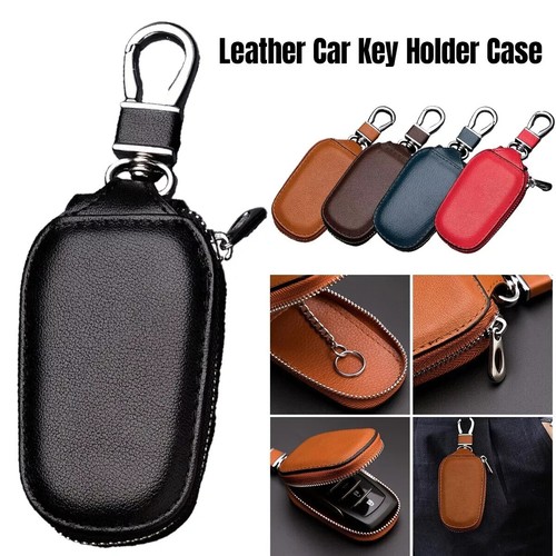 Leather car key - leather, fob