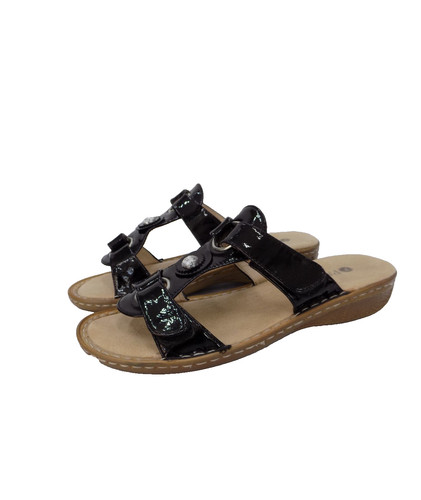 Pavers sandals black flat - black,
