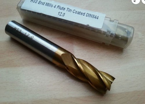 Flute end mill tin - flute, coated