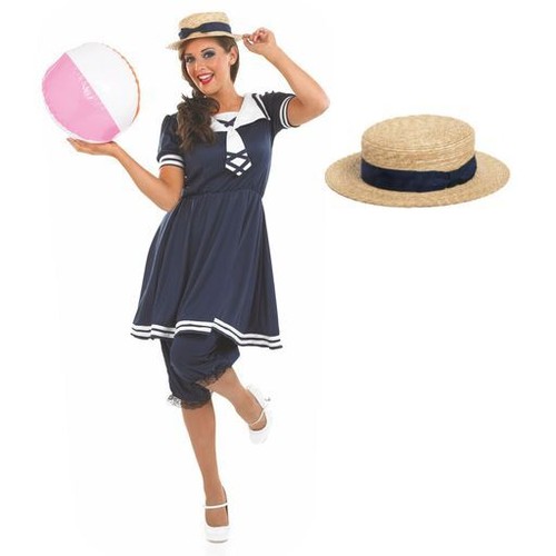 Womens blue victorian - womens, bathing