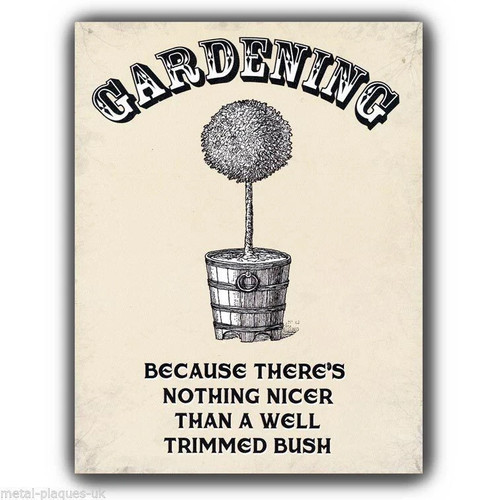 Sign metal plaque - sign, gardening