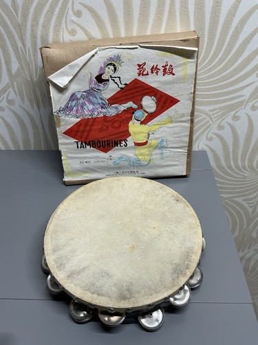 Vintage tambourine drum - vintage,