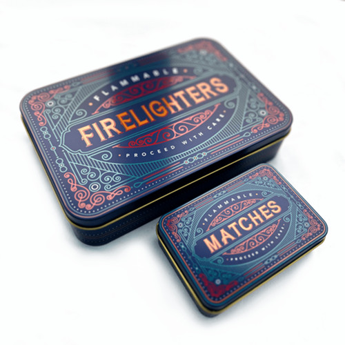 Firelighter tin metal - tin, box