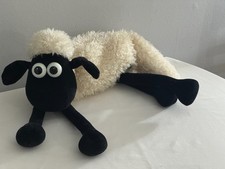 Xmas !Shaun the Sheep Small Shoulder Bag Plush Pouch Zip Closure  Vintage 1989