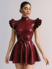 Latex rubber gummi dress chose