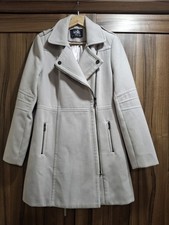 Wallis Women's Coat Longline Asymmetric Zip Up Closure Size 10