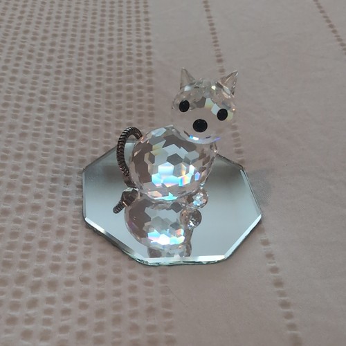 Swarovski crystal cat flexible - crystal,
