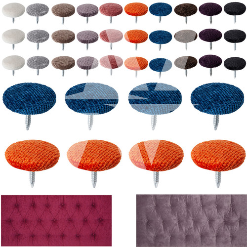 Covered buttons velvet fabric - covered,