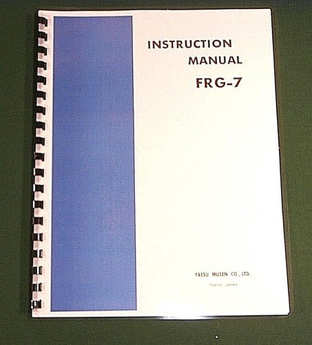 Yaesu frg instruction - yaesu, frg-7