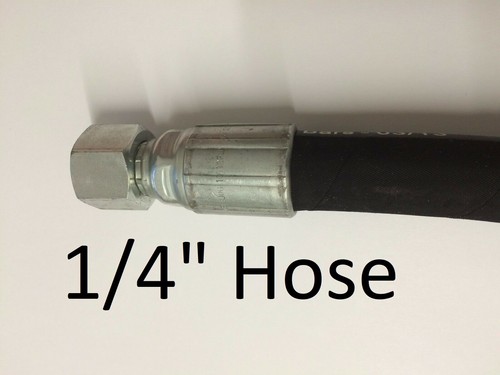 Hydraulic hose assembly - hydraulic, 1/4"