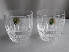 2 x Waterford Crystal Colleen Squat Whisky Tumblers  3.25" - Signed - Unused