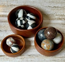 10 MARBLE BALLS Polished Stone