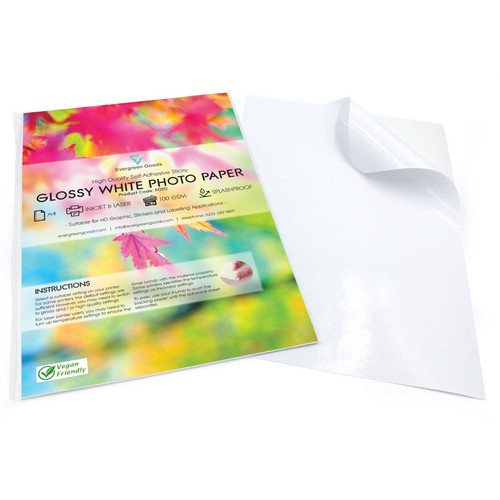Glossy photo self adhesive - glossy,