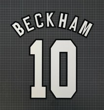 BECKHAM #10 1996-1997 Player Size Premier League White Nameset Manutd