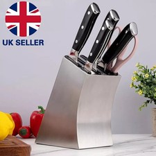 HI-Q 6Slots Stainless Steel Knife Block Set Knives Organizer Holder Storage Rack
