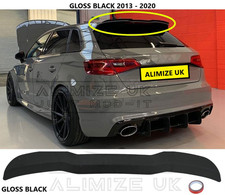 For AUDI A3 S LINE S3 8V REAR SPOILER EXTENSION V STYLE LOOK BLACK 2012 2020