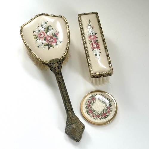 Antique petit point vanity - petit,