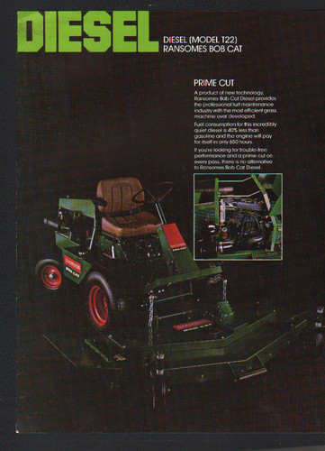 Ransomes bob cat model t22 - ransomes,