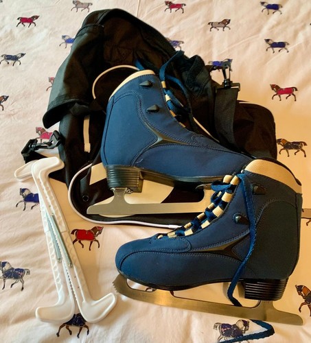 Ladies figure skates blue