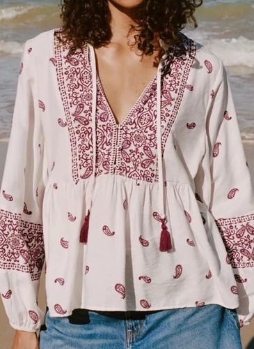 Bnwt zara tasseled print - bnwt-,