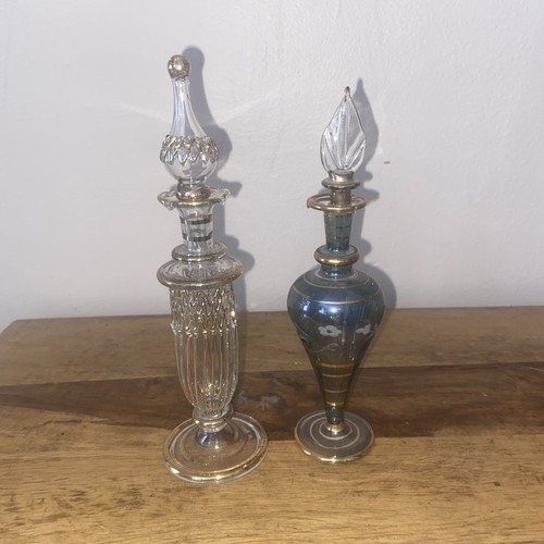 Two vintage art glass perfume - two,