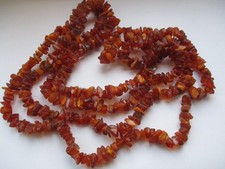 Raw amber necklace – vintage