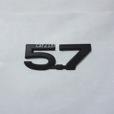 1x Matte 5.7 Black Metal Badge Emblem Decal Sticker Bumper Grand Motors Trunk V8