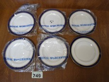 NEW 6 x 6 1/4 inch Tea / Side Plates - Royal Worcester HOWARD Cobalt Blue