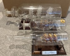 Glass Ship In A Bottle | Set Of 3 | Collection Only