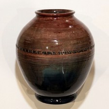 Large William Moorcroft Vase, Experimental Flambe Glaze, Potter to HM the  Queen