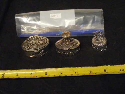 Silver scenes trinket boxes - scenes,