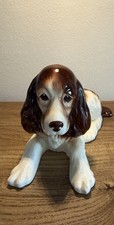 Vintage 1950's SYLVAC Brown & White SPANIEL DOG Figurine No.114 immaculate 