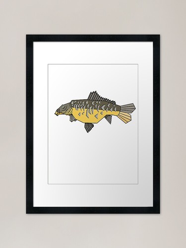 Geometric mirror carp framed - geometric,