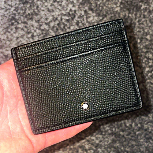 Montblanc men black leather - men's,