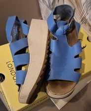 Fly London  Mid Blue  Leather