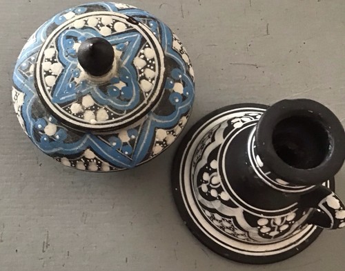 Tunisian candle holder - candle, &
