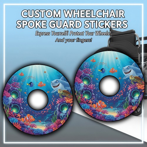 Wheelchair spoke guard sticker - spoke,