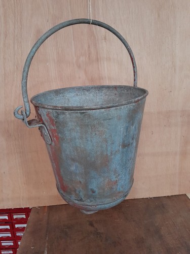 Vintage galvanised metal fire - ,