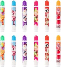 evelay Christmas Bingo Dabbers - Pack of 12 Colourful Felt Tip Markers with Fes