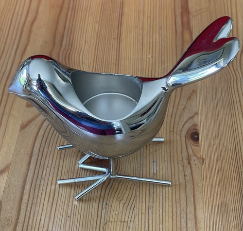 Bird tea light holder chrome - light,