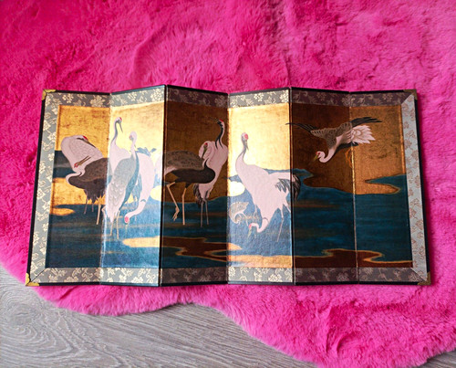 Japanese byobu flock of - byobu,,