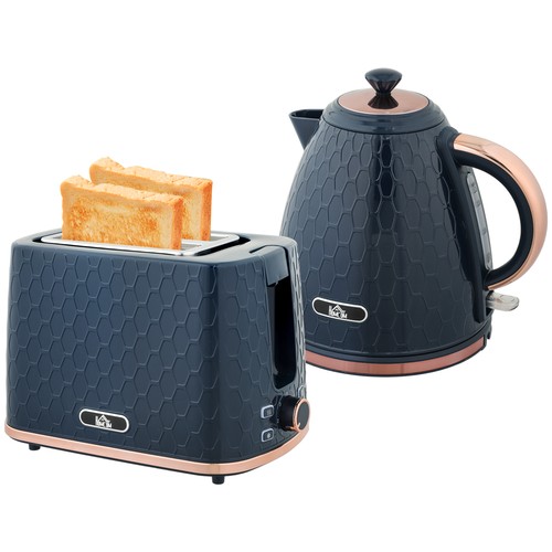 Homcom kettle and - toaster, set