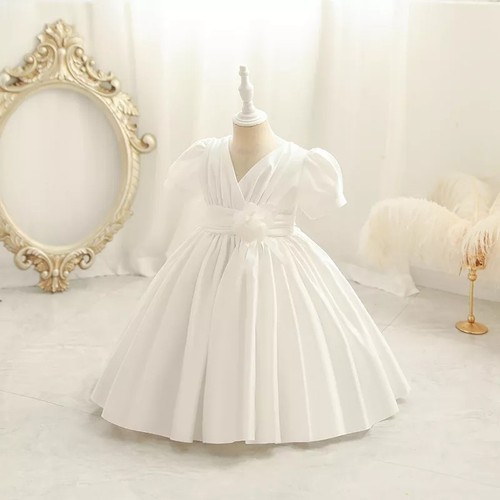 Baby girl white - girl's, satin